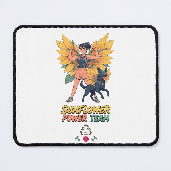 Item preview, Sunflower Power Team - Woman and Dog designed and sold by Whimsy Trail Co.