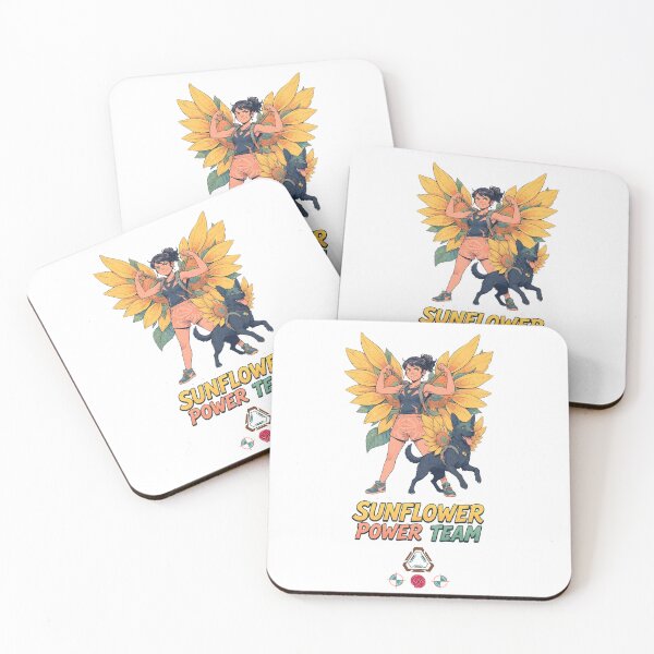 Item preview, Sunflower Power Team - Woman and Dog designed and sold by Whimsy Trail Co.