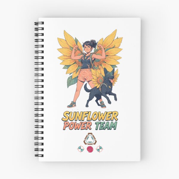 Item preview, Sunflower Power Team - Woman and Dog designed and sold by m-yoga-store.