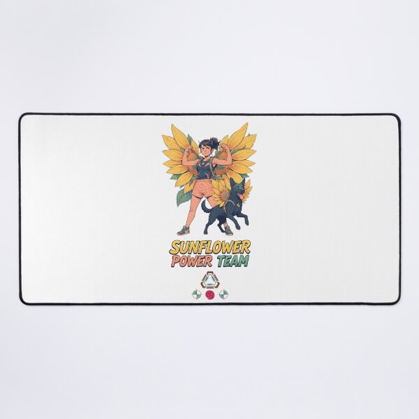 Item preview, Sunflower Power Team - Woman and Dog designed and sold by m-yoga-store.