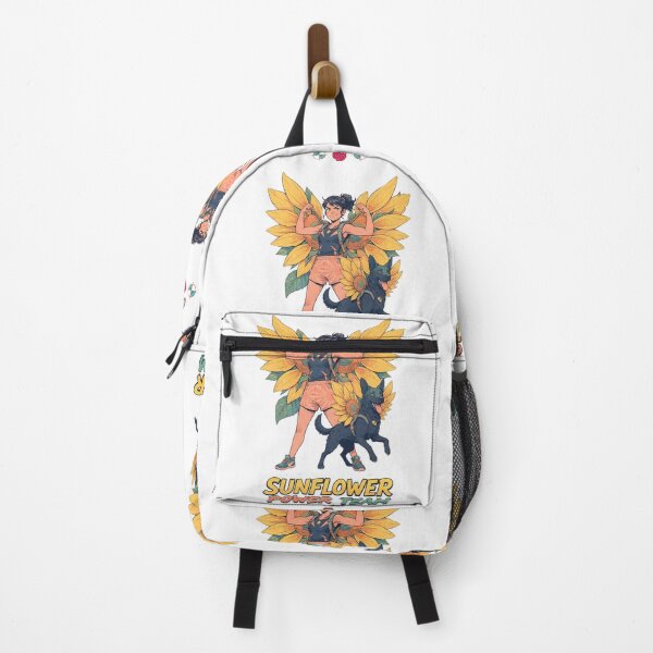 Item preview, Sunflower Power Team - Woman and Dog designed and sold by Whimsy Trail Co.
