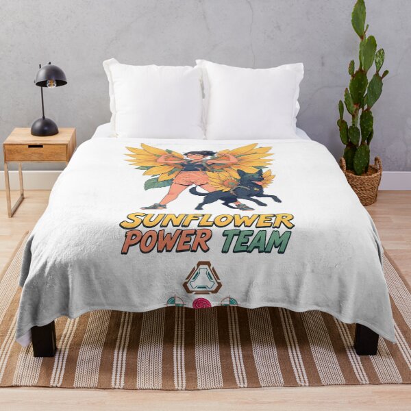 Item preview, Sunflower Power Team - Woman and Dog designed and sold by m-yoga-store.