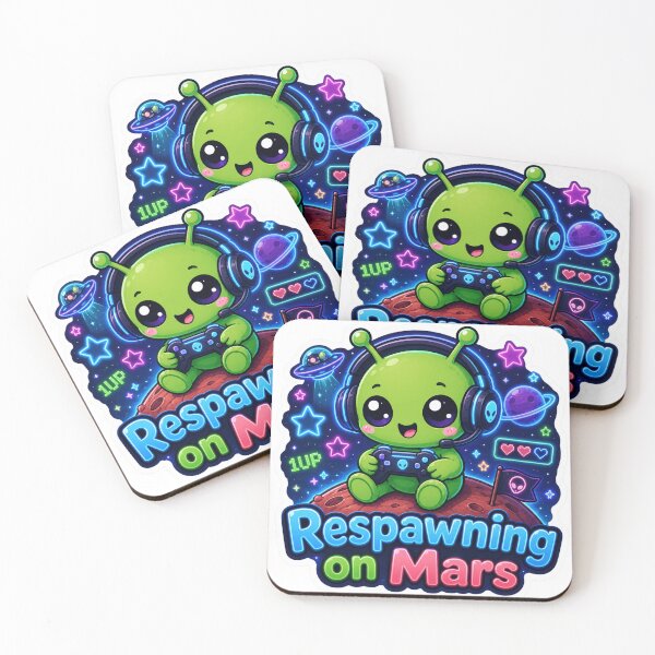 Item preview, Alien Gamer Respawning on Mars Sticker designed and sold by Ruamid.