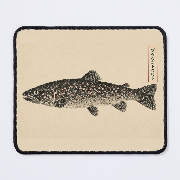 Item preview, Brown Trout Gyotaku Fish Print — Angler's Woodblock No. 3 | Japanese Woodblock designed and sold by Planthem.