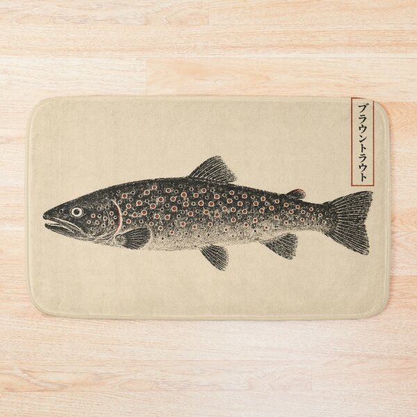 Item preview, Brown Trout Gyotaku Fish Print — Angler's Woodblock No. 3 | Japanese Woodblock designed and sold by Planthem.