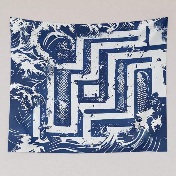 Item preview, Cobalt Wave Labyrinth designed and sold by ONYX Pixee.