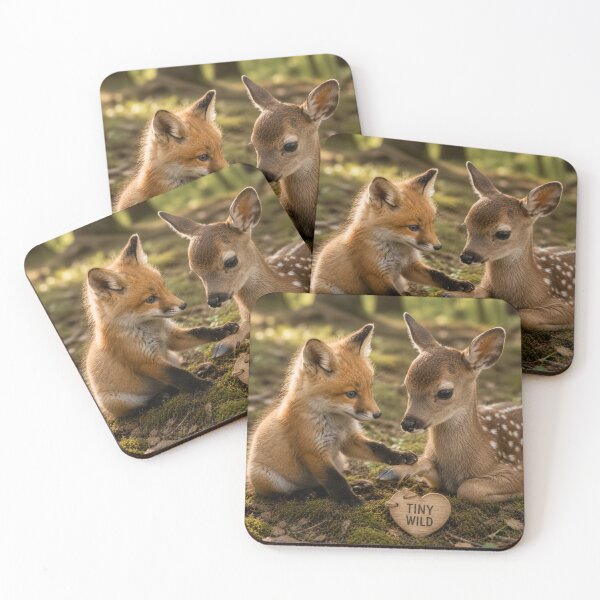 Item preview, Cute Baby Fox Fawn Friendship Tiny Wild Forest designed and sold by BagFactoryUK.