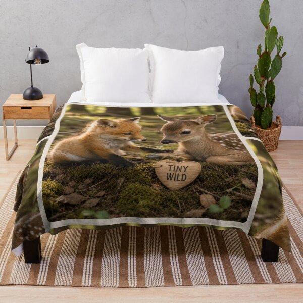 Item preview, Cute Baby Fox Fawn Friendship Tiny Wild Forest designed and sold by BagFactoryUK.