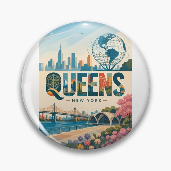 Item preview, Queens New York Skyline, Unisphere and Flushing Meadows Corona Park designed and sold by Places On Earth.