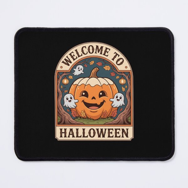Item preview, Enchanted Pumpkin Halloween Badge - Cute Ghosts & Glowing Lanterns Autumn Art designed and sold by fawzimorsy.