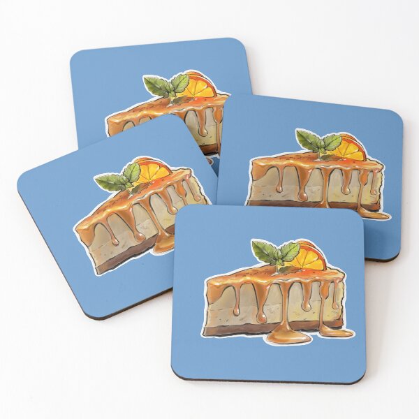 Item preview, Caramel Cheesecake Sticker, Cute Dessert Sticker, Hand-Drawn Cheesecake Illustration, Laptop Sticker, Water Bottle Decal, Bakery Lover Gift designed and sold by SoftCrumbs Café.