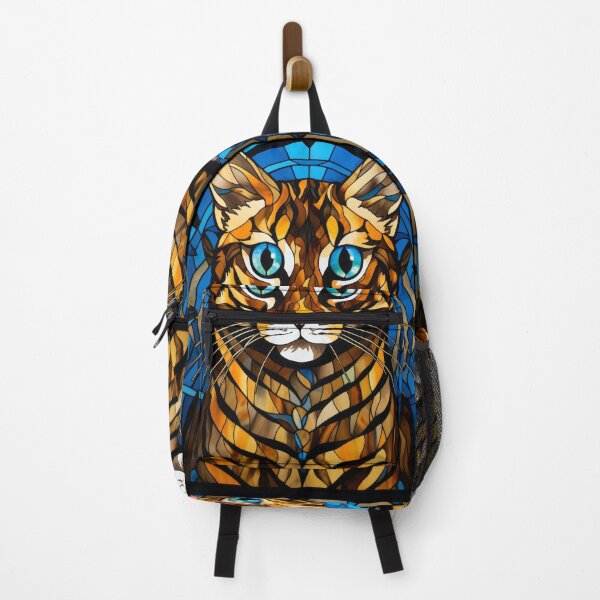 Item preview, Bengal Cat Stained Glass Style with Blue Eyes designed and sold by pinkal.