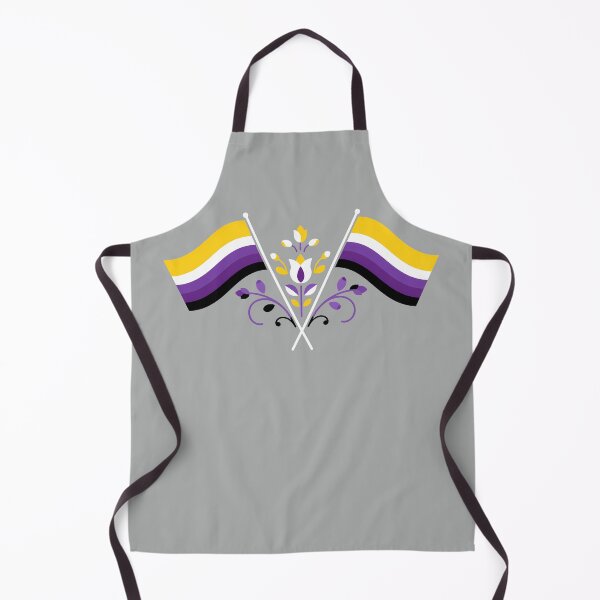 Item preview, Nonbinary Pride Flag Folk Motif – © heidiannemorris Scandinavian Folk Art designed and sold by FOLK ART FUSION by heidiannemorris.