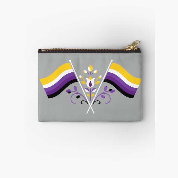 Item preview, Nonbinary Pride Flag Folk Motif – © heidiannemorris Scandinavian Folk Art designed and sold by FOLK ART FUSION by heidiannemorris.