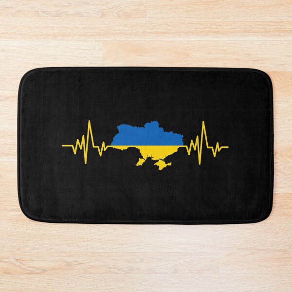 Item preview, Ukraine Heartbeat Map Flag designed and sold by GiaoCalonas.