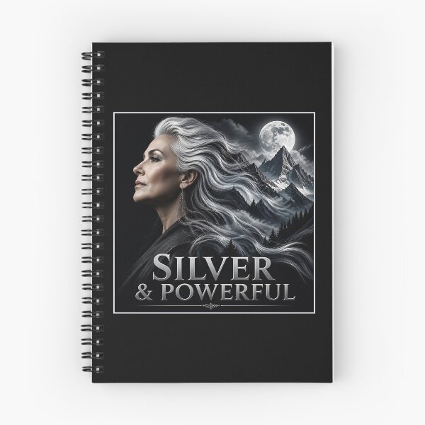 Item preview, Silver and Powerful Grey Hair Pride Mature Positivity Art designed and sold by RareVisuals.