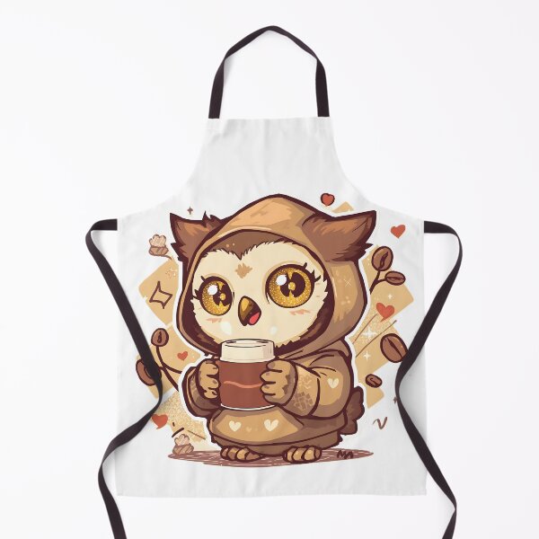 Item preview, Cute Coffee Owl Sticker | Kawaii Owl Drinking Coffee | Cozy Owl Illustration designed and sold by dreamz-world.