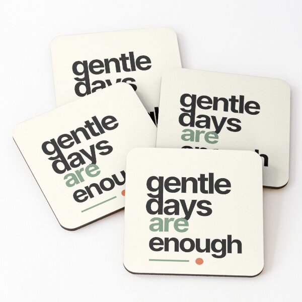 Item preview, Gentle Days Are Enough – Minimalist Mindfulness Typography designed and sold by CosmicQuietStudio.