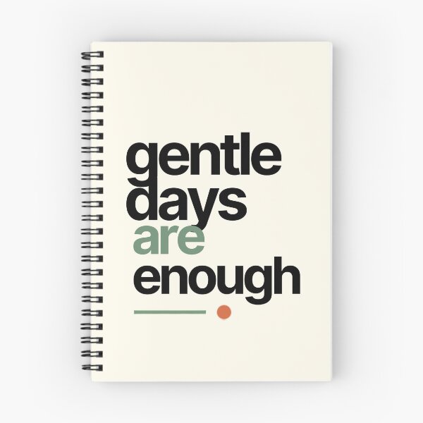 Item preview, Gentle Days Are Enough – Minimalist Mindfulness Typography designed and sold by CosmicQuietLab.