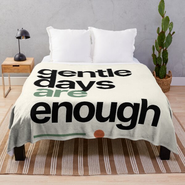 Item preview, Gentle Days Are Enough – Minimalist Mindfulness Typography designed and sold by CosmicQuietLab.
