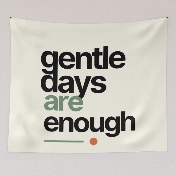 Item preview, Gentle Days Are Enough – Minimalist Mindfulness Typography designed and sold by CosmicQuietStudio.