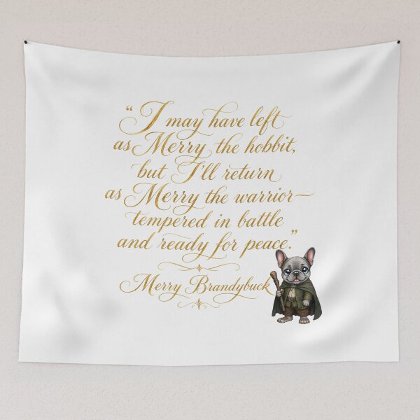 Item preview, Merry Brandybuck French Bulldog – Hobbit Warrior designed and sold by ArtisticDesignsbyLinda.