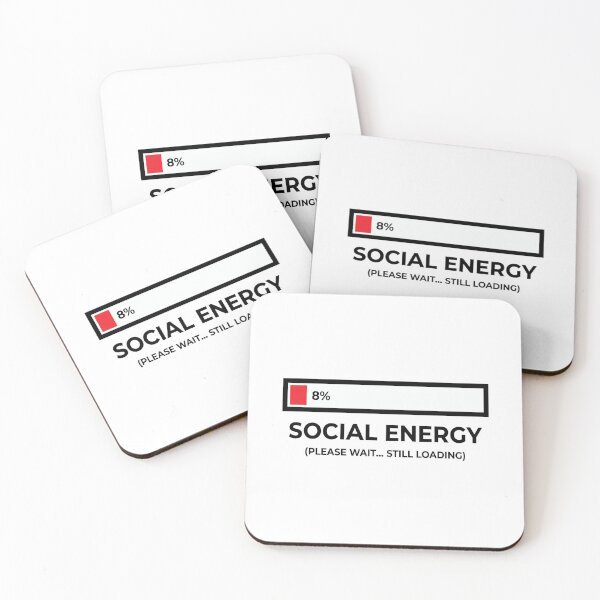Item preview, Introvert Battery Low 8% Loading Bar Graphic designed and sold by FrankOliver.