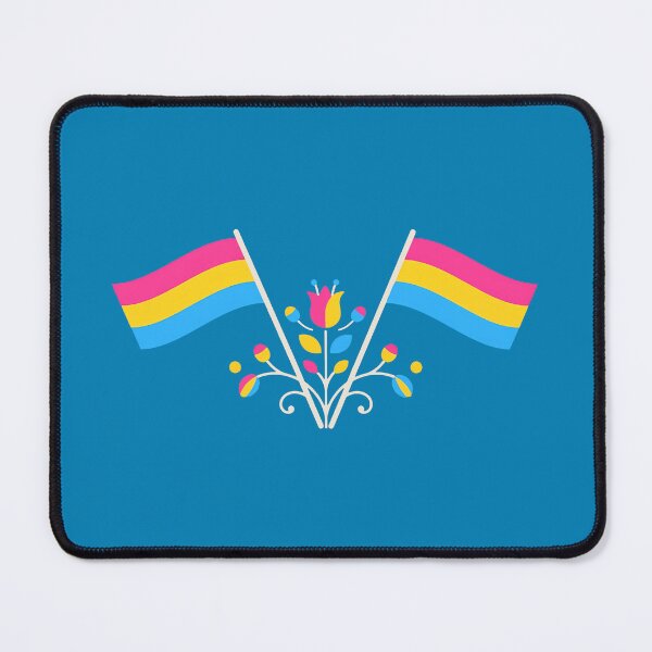 Item preview, Pansexual Pride Flag Folk Motif – © heidiannemorris Scandinavian Folk Art designed and sold by FOLK ART FUSION.