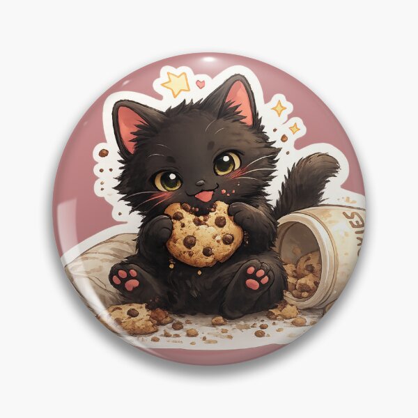 Item preview, Cookie Thief Black Cat | Cute Mischievous Kitten Art designed and sold by harshartsz.