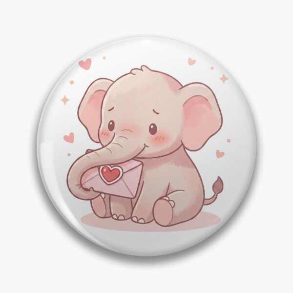 Item preview, A Charming Baby Elephant - Sealed with Love designed and sold by DigitfanStudio.