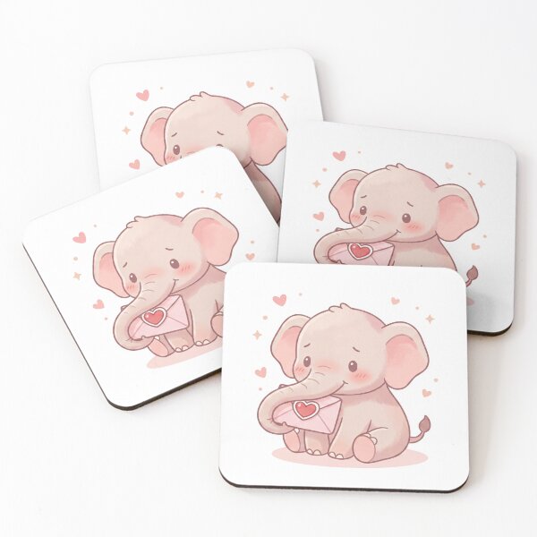 Item preview, A Charming Baby Elephant - Sealed with Love designed and sold by DigitfanStudio.