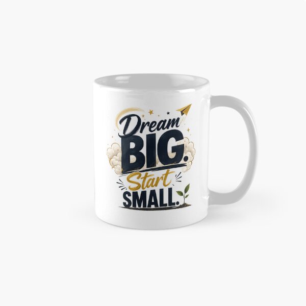 Item preview, Dream Big Start Small Motivational Quote Typography | Inspirational Success Design designed and sold by AnanthDesign.