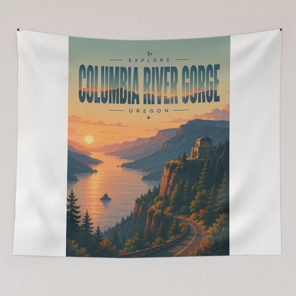 Item preview, Columbia River Gorge and Crown Point Vista House, Oregon designed and sold by Places On Earth.