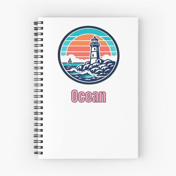 Item preview, Vintage Ocean Lighthouse Logo | Retro Coastal Sailing & Nautical Design designed and sold by Timber-Trail.