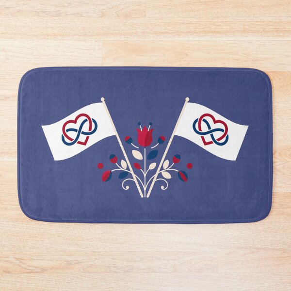 Item preview, Polyamory Pride Flag Folk Motif – © heidiannemorris Scandinavian Folk Art designed and sold by FOLK ART FUSION.