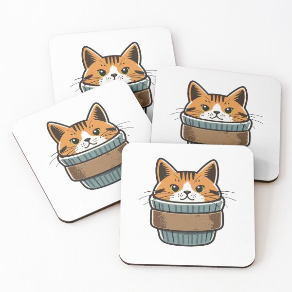 Item preview, Retro Funny Cats Coffee Cozy Vintage Illustration designed and sold by Everyday Motif.