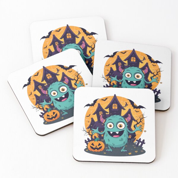 Item preview, Cute Cartoon Halloween Monster - Haunted House designed and sold by LMoonDesigns.