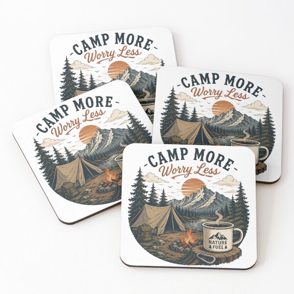 Item preview, Camp More Worry Less Cozy Outdoor Adventure designed and sold by the-dovlat.