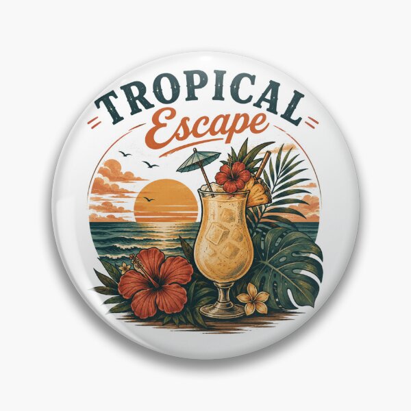 Item preview, Tropical Escape Sunset Cocktail Paradise Vibes designed and sold by the-dovlat.