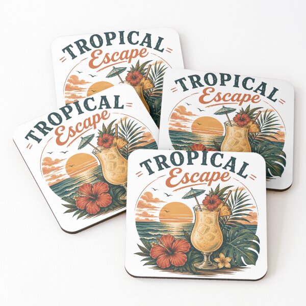 Item preview, Tropical Escape Sunset Cocktail Paradise Vibes designed and sold by the-dovlat.