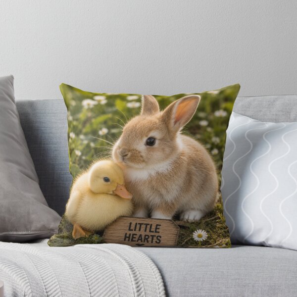 Item preview, Cute Bunny Duckling Little Hearts Animal Love designed and sold by BagFactoryUK.
