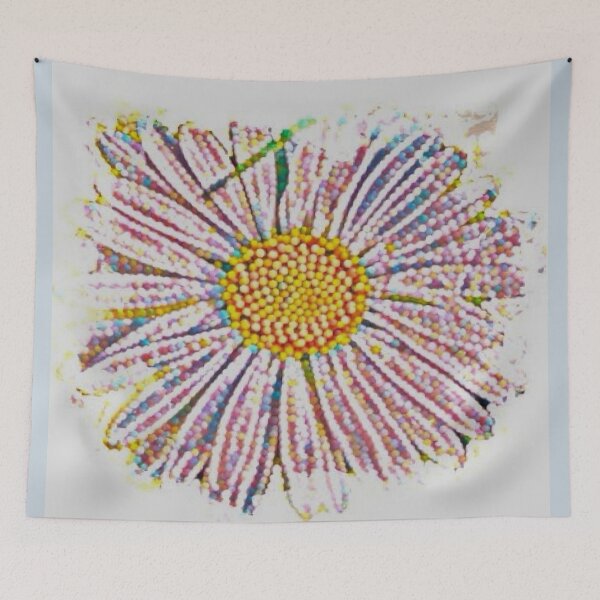 Item preview, Pastel Mosaic Beaded Daisy Flower Pop Art Graphic designed and sold by BalkanBloom.