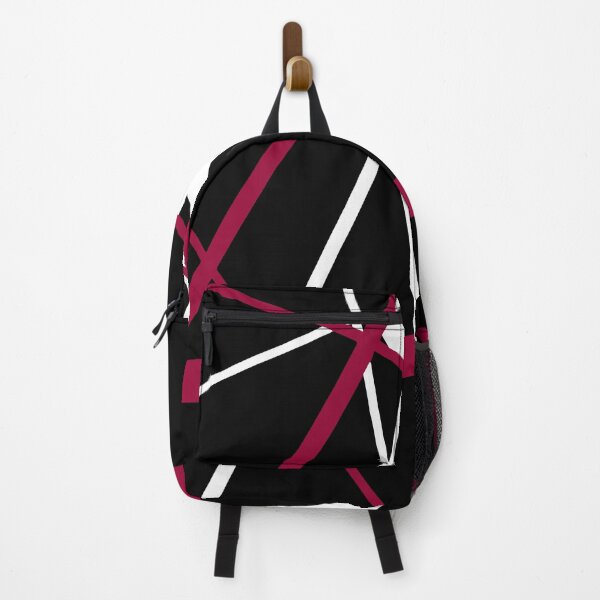 Item preview, Bold Magenta-Pink Diagonal Lines White Accents designed and sold by taiche.