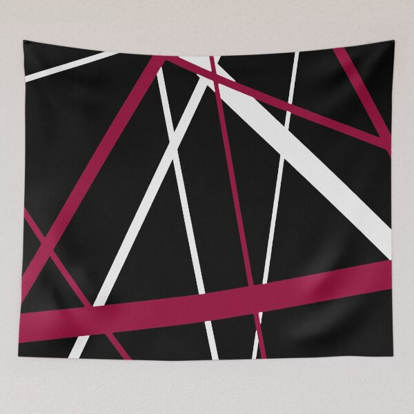 Item preview, Bold Magenta-Pink Diagonal Lines White Accents designed and sold by taiche.