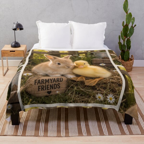 Item preview, Cute Farmyard Friends Bunny Duckling Animals designed and sold by BagFactoryUK.