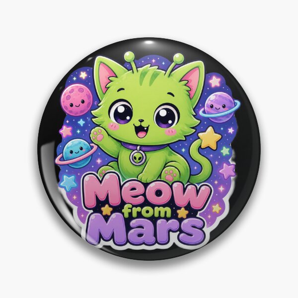 Item preview, Meow From Mars Alien Cat designed and sold by Ruamid.