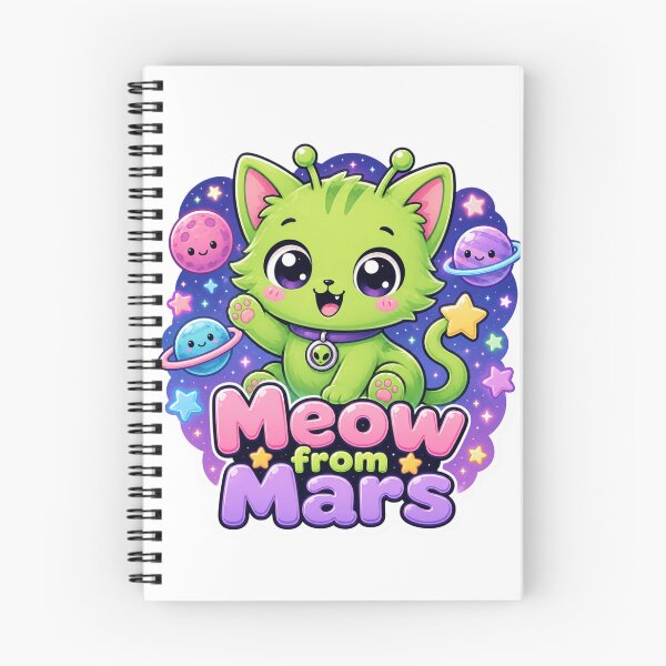 Item preview, Meow From Mars Alien Cat designed and sold by Ruamid.