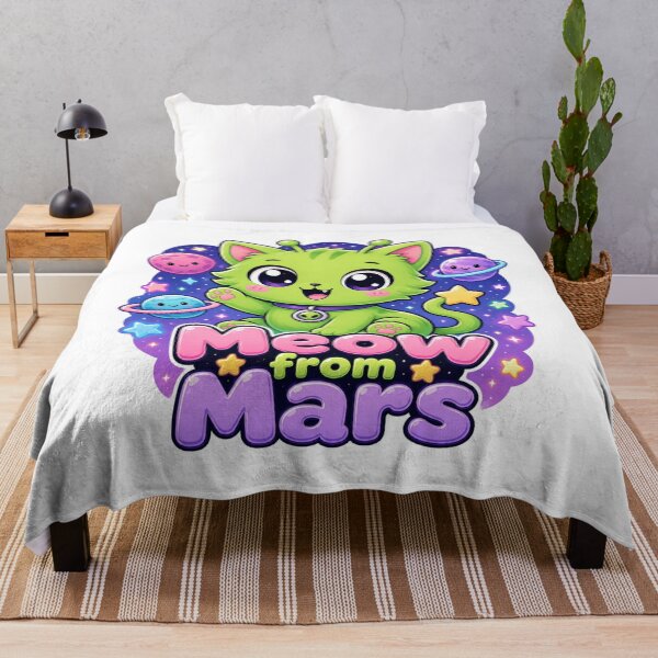 Item preview, Meow From Mars Alien Cat designed and sold by Ruamid.