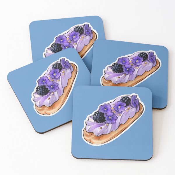 Item preview, Purple Éclair Sticker, Cute Dessert Sticker, Hand-Drawn Pastry Illustration, Laptop Sticker, Water Bottle Sticker, Bakery Lover Gift designed and sold by SoftCrumbs Café.