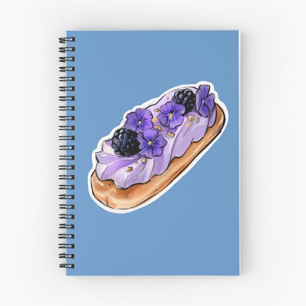 Item preview, Purple Éclair Sticker, Cute Dessert Sticker, Hand-Drawn Pastry Illustration, Laptop Sticker, Water Bottle Sticker, Bakery Lover Gift designed and sold by SoftCrumbs Café.